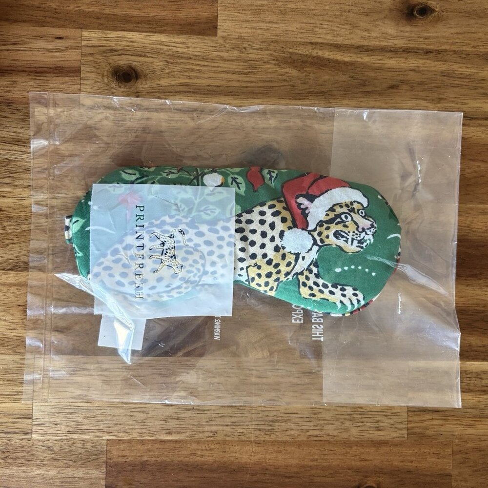 Print Fresh Eye Mask in Bagheera ONE SIZE Green Multicolor Animal‎ Print SPA NEW